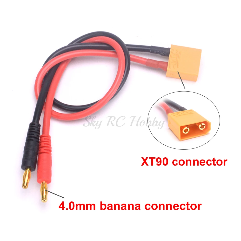 Кабель XT90 штекер-Банан 4 0 мм с силиконовым зарядным устройством 12AWG 30 см кабель
