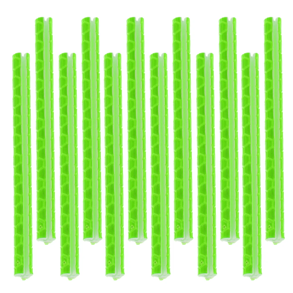 Set of 12 MTB Cycling Reflective Rod Bike Bicycle Spoke Reflector Clip on Wheel Rim
