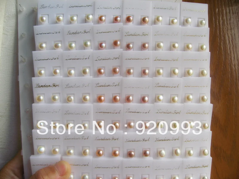 

Hot sell Noble- hot sell new - fast P&P**wholesale Natural> 50PC PAIR OF HUGE SOUTH SEA PERFECT GENUINE 8-8.5MM BLACK PEARL earr