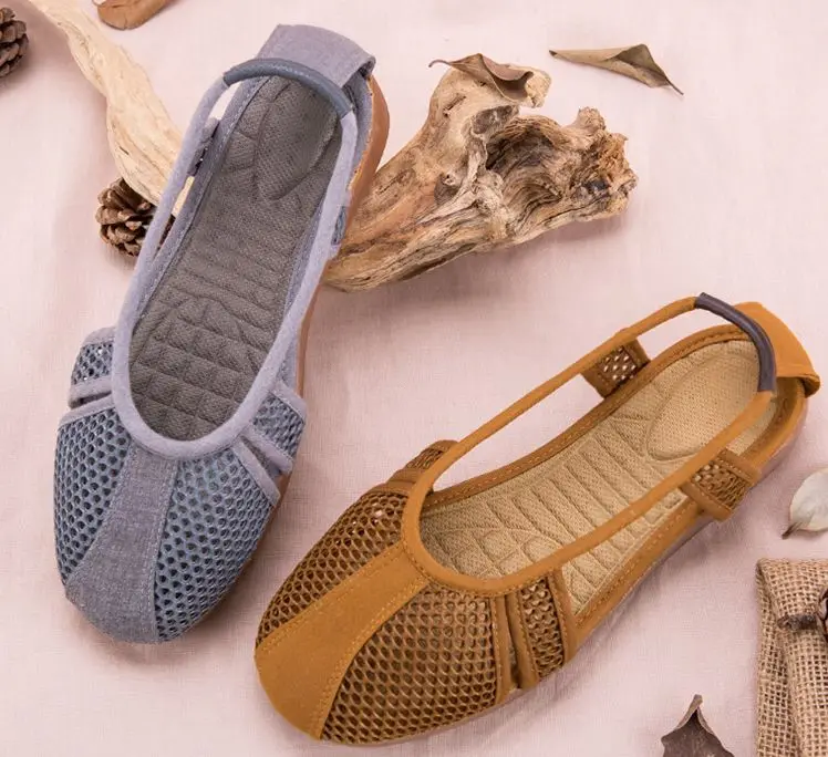 3 цвета: коричневый, серый, желтый; летние сетчатые сандалии «Монах кунг-фу»; обувь для медитации в буддистском стиле; обувь дзен Лохан; arhat