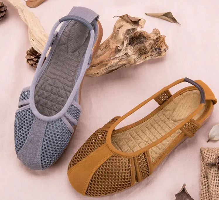 

3color brown/gray/yellow summer net shaolin monk kung fu shoes sandals Buddhist lay meditation zen lohan arhat shoes