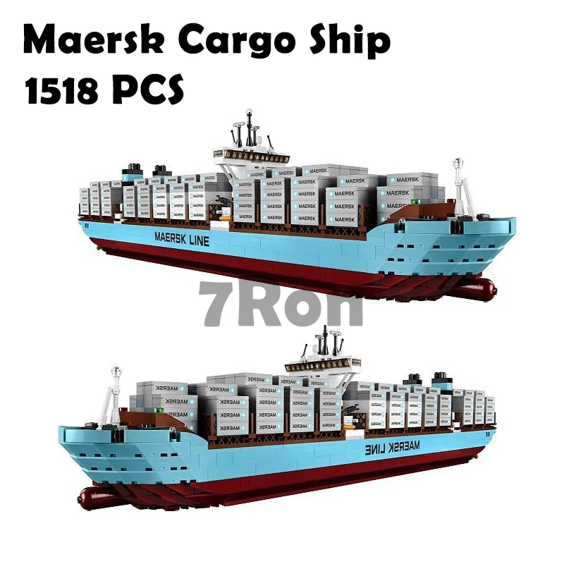 

Compatible Technic 10241 model 22002 1518pcs Maersk Cargo Container Ship Set building blocks Bricks toys for children