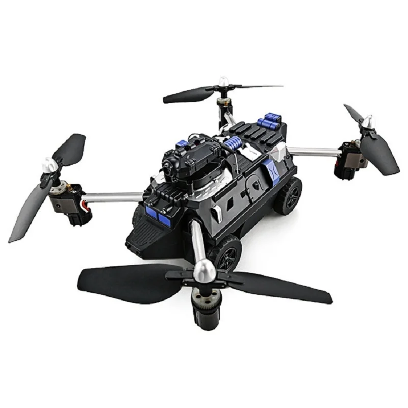 Новое поступление JJRC H40WH Радиоуправляемый Дрон с 720P HD камерой высота воздух земля наземный режим RC Квадрокоптер автомобиль дроны вертолет игрушки - Цвет: Черный