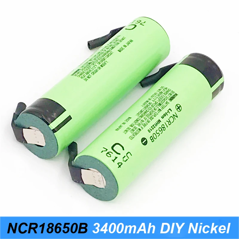 

For 12v electric screwdriver set new original NCR18650B 3.7V 3400mAh 18650 rechargeable lithium battery stripe+DIY nickel piece