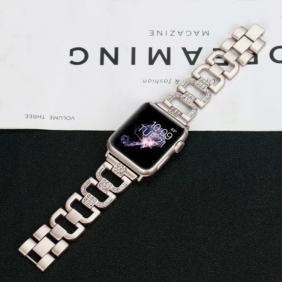 38/42 мм Apple Watch на группа Нержавеющая сталь для Мужской замена наручные часы