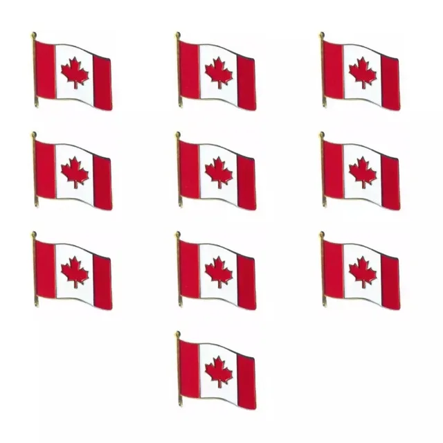 Оптовая продажа канадский флаг брошь Железный лук падение пластиковый заколка Канада Лепель булавки