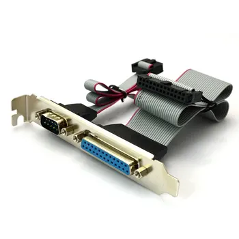 

Motherboard Parallel LPT 25p Printer DB9 9pin RS232 com Port Cable slot bracket ;bracket COM+LPT(DB9 Malt +DB25 Female) F925MF