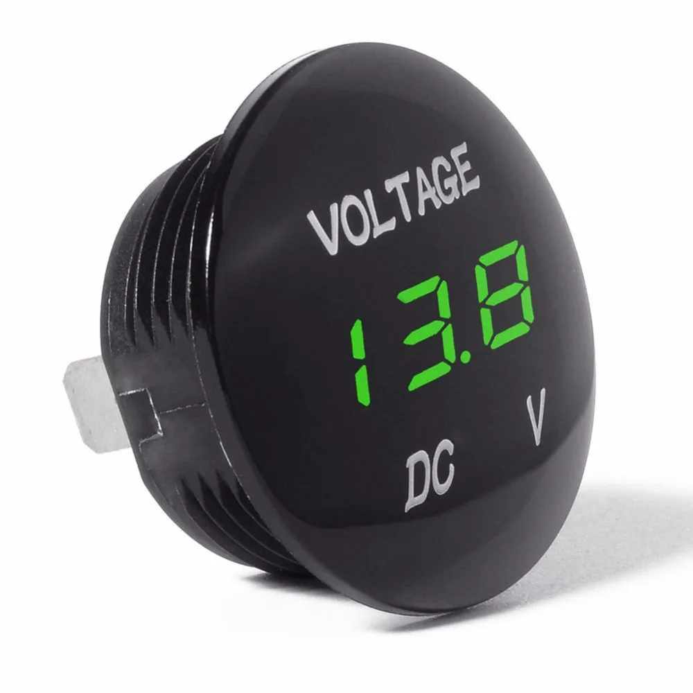 DC12V-24V Car Motorcycle LED Panel Digital Voltage Meter Display Voltmeter Car-Styling DC12V-24V Car Motorcycle LED Panel Digital Voltage Meter Display Voltmeter Car-Styling