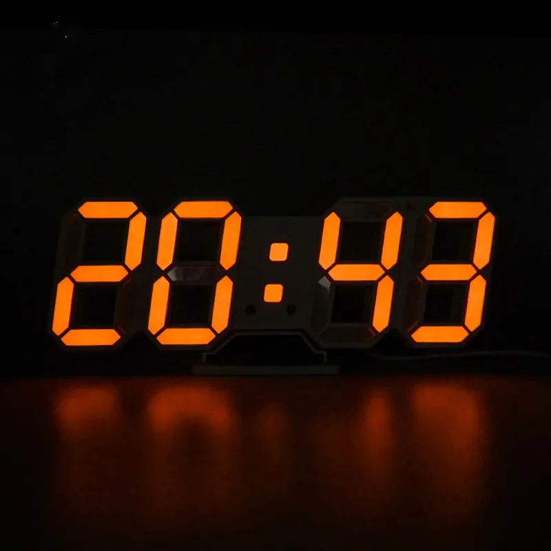 3D LED Alarm Clocks Display Home Kitchen Office Table Desk Modern Digital Wall Clock Night Wall Watch 24 Or 12 Hour Display 3D LED Alarm Clocks Display Home Kitchen Office Table Desk Modern Digital Wall Clock Night Wall Watch 24 Or 12 Hour Display