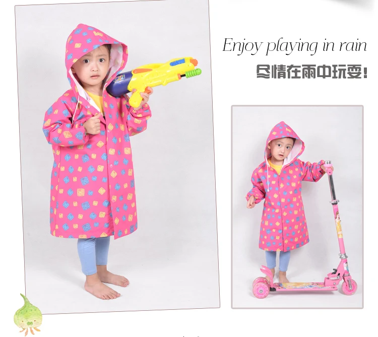 Детский плащ-пончо для мальчиков и девочек, детское водонепроницаемое пончо с капюшоном, нейлоновое непромокаемое пальто