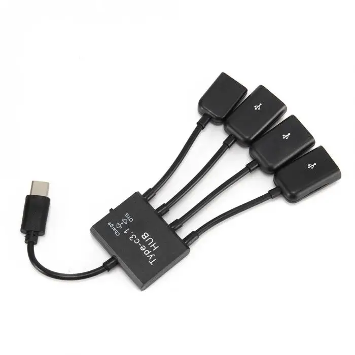 4 в 1 несколько Тип C к USB 2,0 адаптер OTG кабель конвертер данных адаптер для мыши клавиатуры UY8