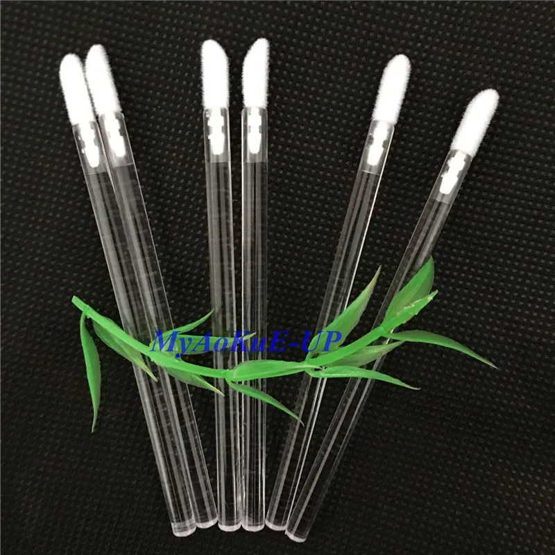 

Hot 500 Pieces Brand New High Quality Lip Stick Professional Makeup Cosmetic Lip Gloss Brush Wands Applicator Mini Lip Brush
