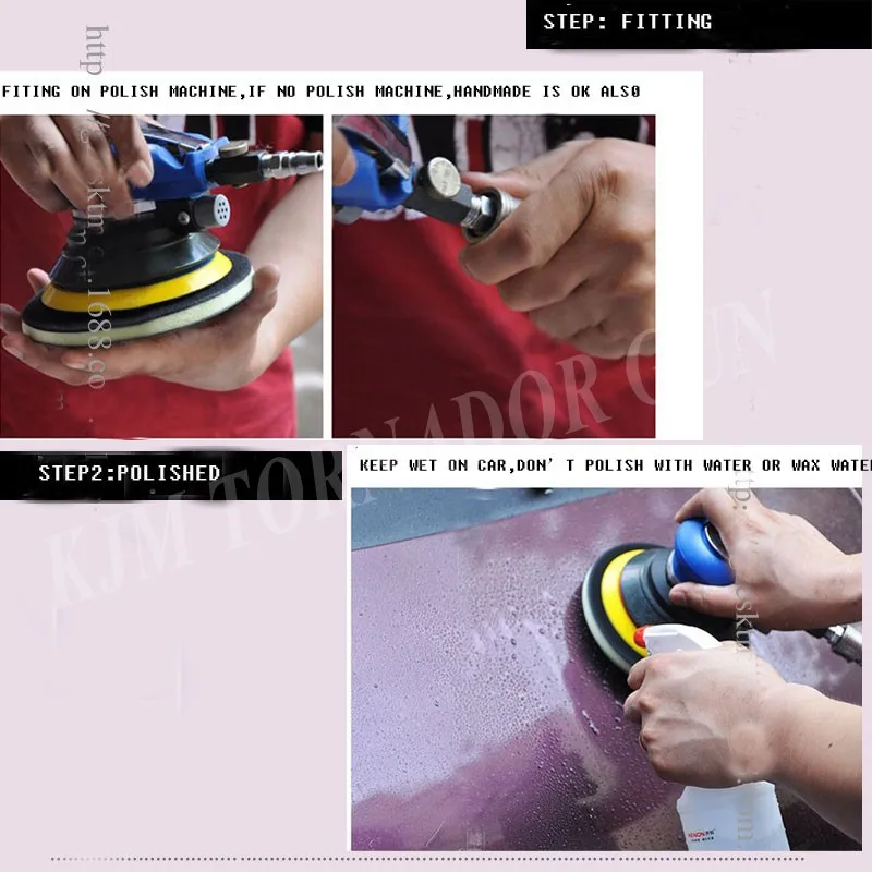 Almofada de Espuma de Polimento de Carro Macio de Material 6.5 de Alta Qualidade Buff Polimento Carro Americano W-8000as Meguiar's Nenhum Logotipo Pad & 19 polimento Almofada de espuma de Polimento De