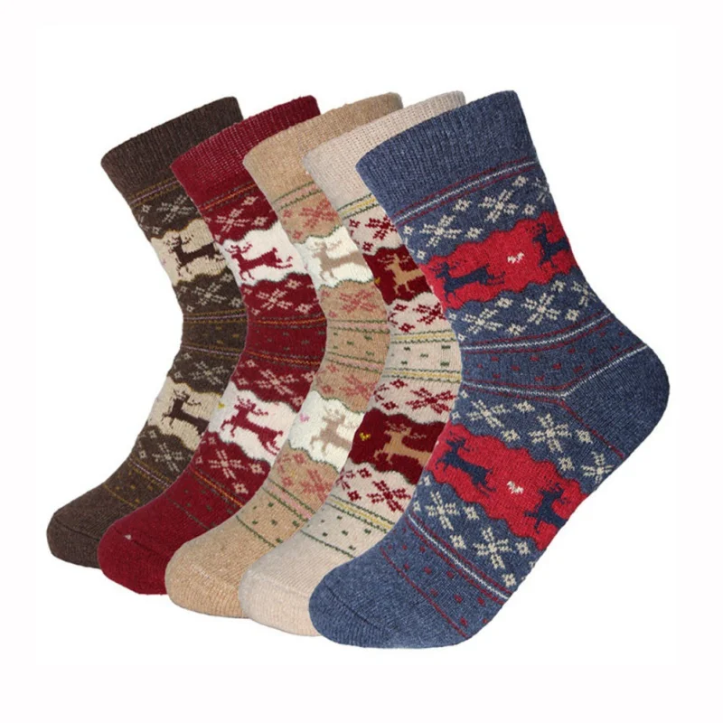 

Outdoor sports socks Christmas deer rabbit wool socks ladies outdoor running hiking walking fitness sock