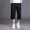 Summer Men's Baggy Multi Pocket Cargo Straight Shorts breeches Male Long Army Green Khaki Mens Loose Short Plus Size 5XL ► Photo 3/6