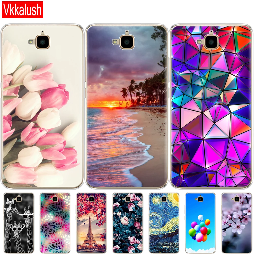 

case for Huawei Honor 4C Pro Case Honor 4C Pro Cover Soft Silicon cute Case for Huawei Y6 Pro 2015 Case TIT-L01 TIT-TL00 Phone