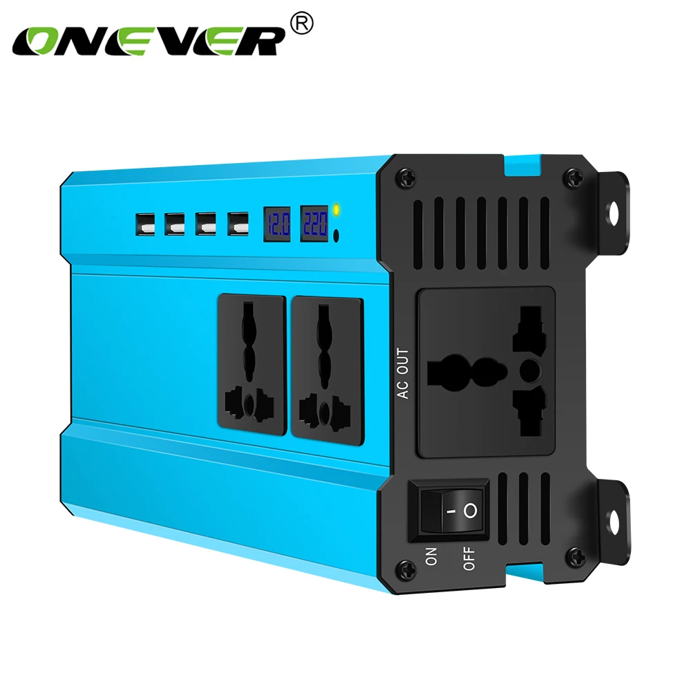 Onever 5000 W солнечный автомобиль Мощность инвертор светодиодный DC 12 V в AC 220 V/12 V в AC 110 V синусоида преобразователь с 4 USB интерфейсов