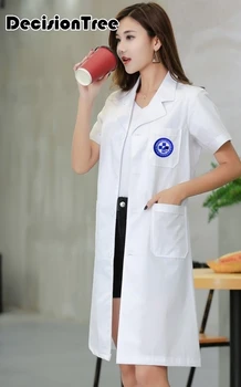 

2020 women or men white medical coat clothing medical services uniform nurse clothing long sleeve polyester protect lab