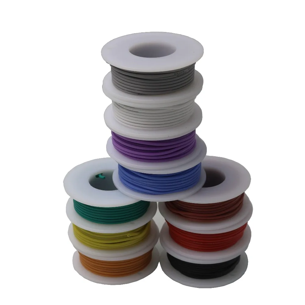 

Silicone 18AWG Flexible silicone wire and cable tinned copper wire stranded wire red 5m + black 5mDIY wire connection
