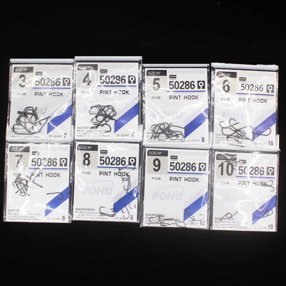Easy Catch 10pcs 50286 Sea Hook Pint Hook with Eyes Stainless Steel White Big Extra Long Shank Fishing Hooks owner