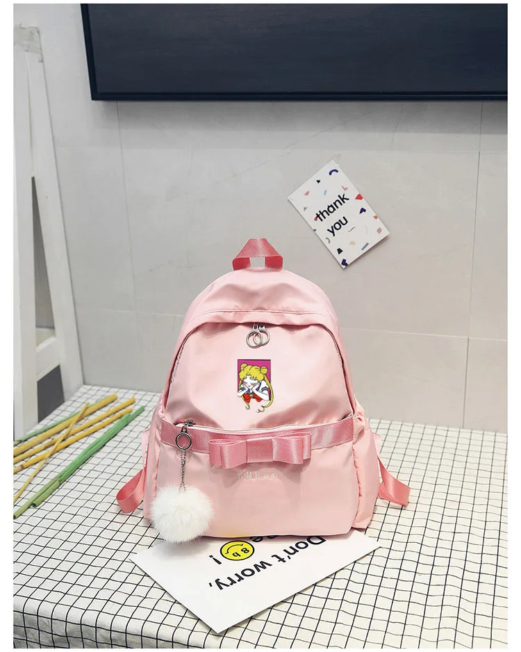 Сейлор Мун стиль нейлоновый женский рюкзак милые Усаги Цукино школьные сумки для девочек-подростков Высококачественная дорожная сумка Mochila