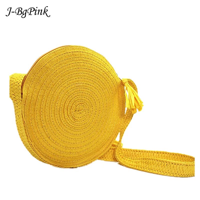 Yellow Round Crossbody Bag