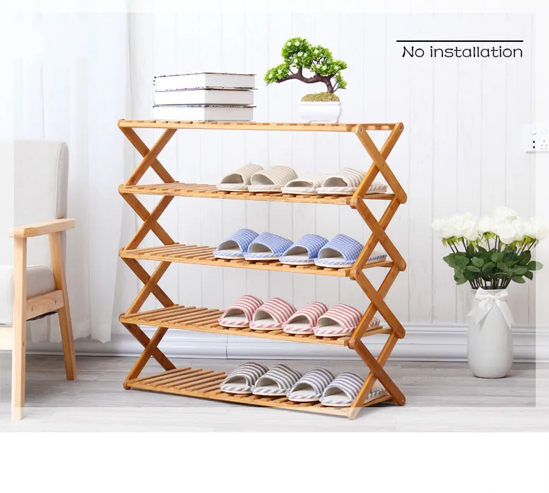 Simple Shoes Shelf Space Dustproof Multi-layer Shoe Storage Economy Free Installation Dormitory Household Folding Shoe Rack