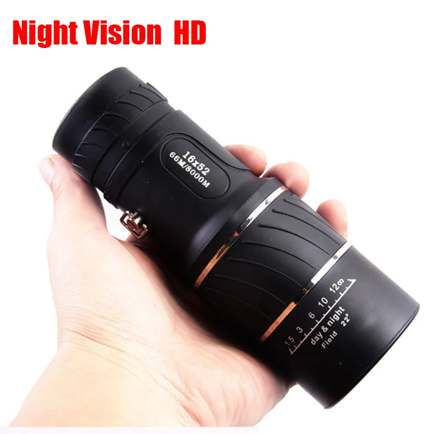 

MUQGEW Hot sale binoculars for Super High Power 16X52 Portable HD OPTICS BAK4 Night Vision Monocular Telescope telescopic mirror