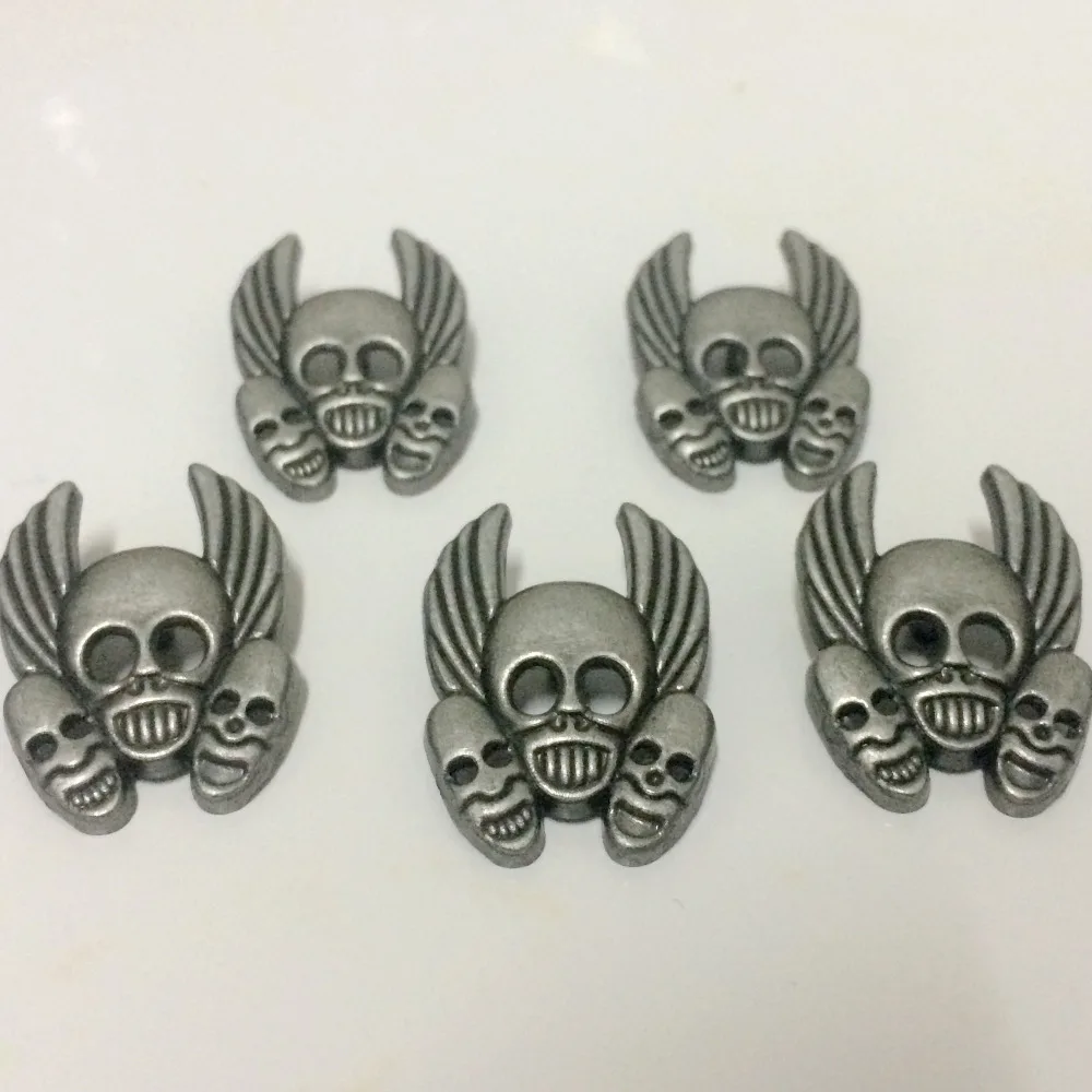 

New Coming 30PCS 18x24MM Antique Silver Skull Head Studs Rivet Punk Skull Studs Spike Shoes Belt Bag Accessorie Leather Craft