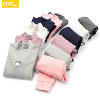 

High Quality Kids Thermal Underwear Sets Thick Cotton High Collar Children Warm Suit Clothes Baby Boys Girls Long Johns Pajamas