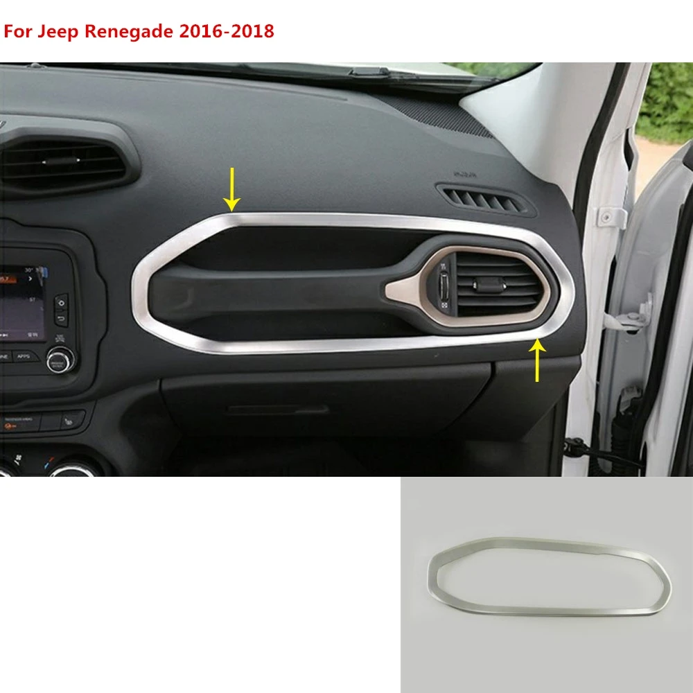 Для Jeep Renegade 2016 2017 2018 автомобильный внутренний гарнитур накладка из нержавеющей