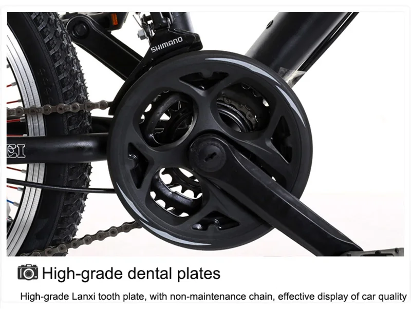 Mountain Bike Students Adult Speed Change Two-Disc Brake Shock Absorber 20-Inch Mountain Bike