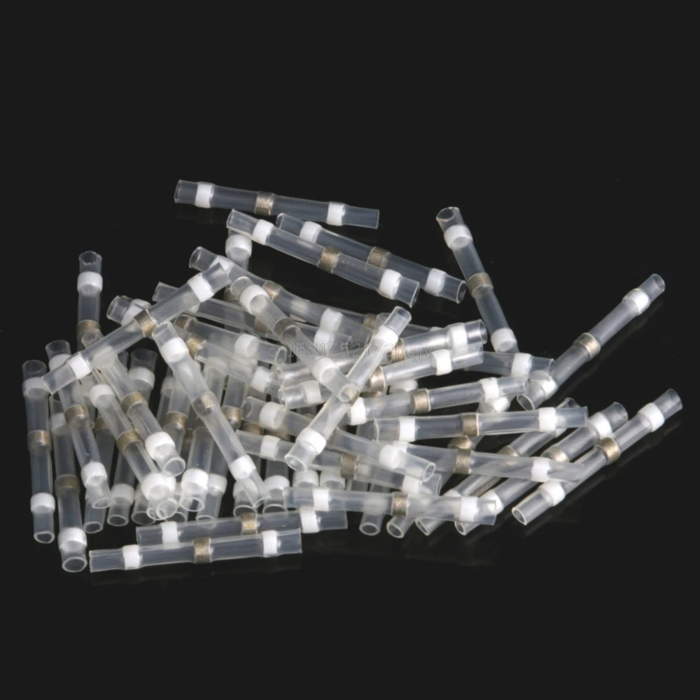 

Heat Shrink Butt Wire Crimp Connector Waterproof Splice Connector Solder Sleeve D24 dropship