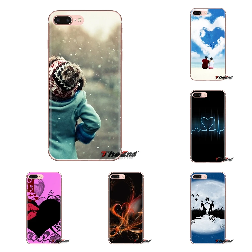 Abstract Love Heart Transparent Soft Shell Covers For Samsung Galaxy J1 J2 J3 J4 J5 J6 J7 J8 Plus 2018 Prime 2015 2016 2017 |