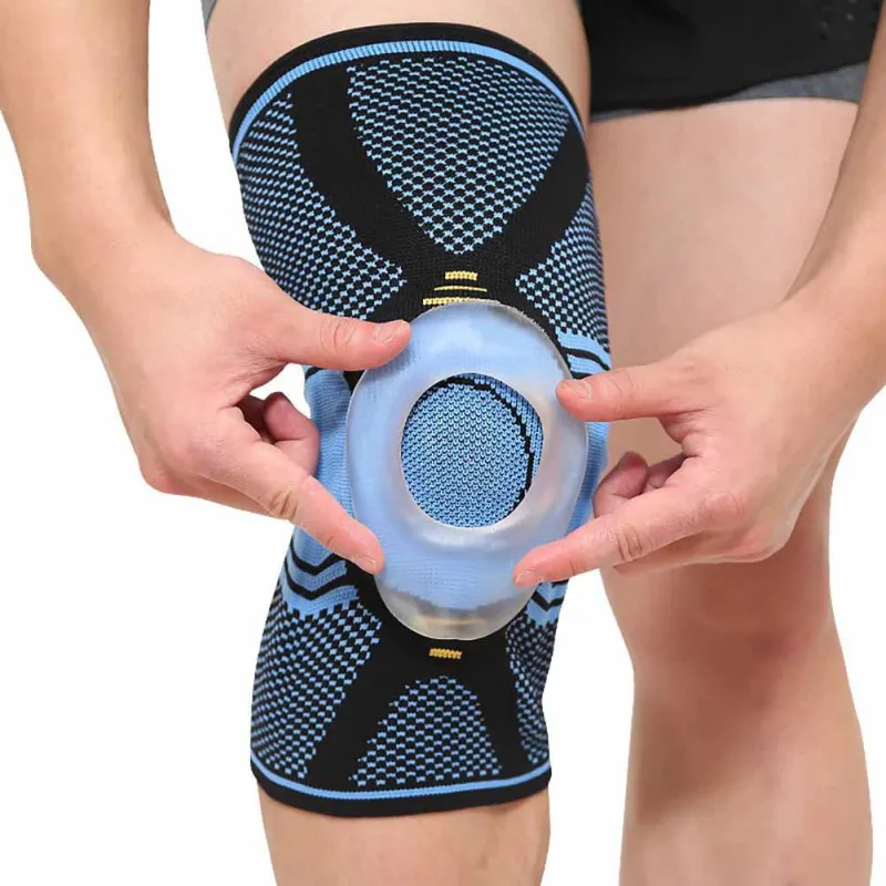 

1pcs Silicon Basketball Support Padded Kneepad Knee Pads Support Brace Meniscus Patella Protector Sports Safety Protection New
