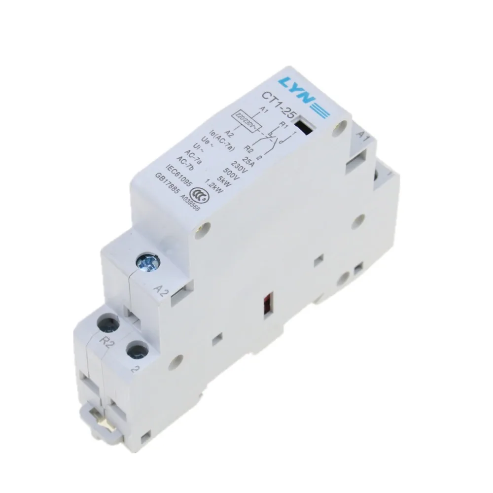 CT 2P 25A 220V AC контактор для дома 2NO two нормально открытый высококачественный бренд