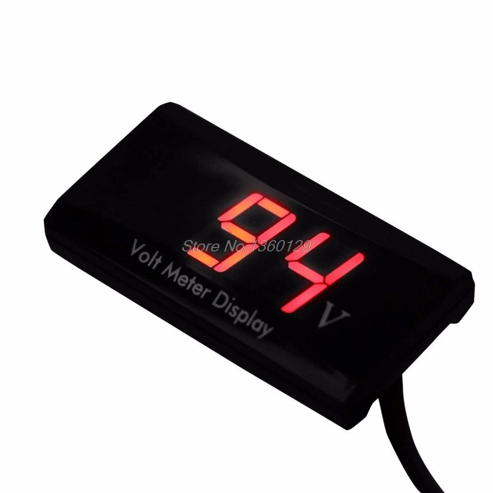 

DC 8-16V LED Digital Display Voltmeter Waterproof Voltage Meter Volt For 12V Cars Vehicles Tester Tools 3 Colors