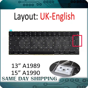 

Original NEW for Apple Macbook Pro 13" 15" A1989 A1990 Keyboard UK English Replacement MR9Q2 MR932 MR942 EMC 3124 EMC 3215