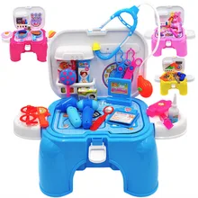 Девочка игрушка туалетный столик стул коробка для хранения детский игровой дом ящик для хранения кухонная утварь медицинский аварийный Контейнер игрушки