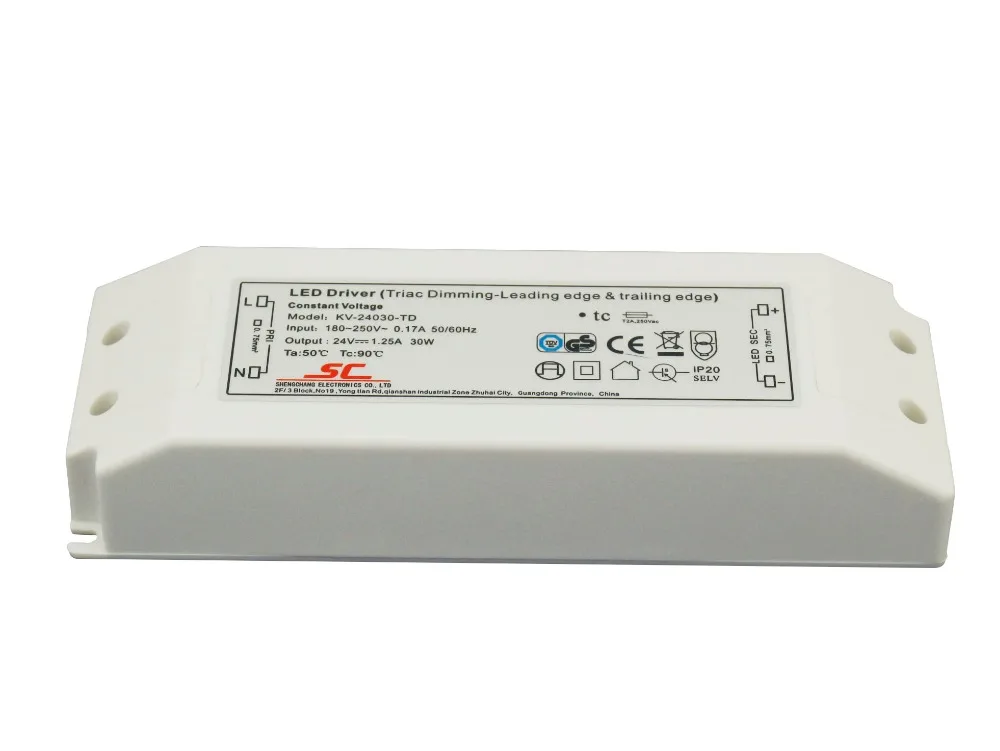 

5pcs/lot 12V 30W LED TRIAC Dimming Driver Constant Voltage Dimmable power supply use for LED Lighting tranformers