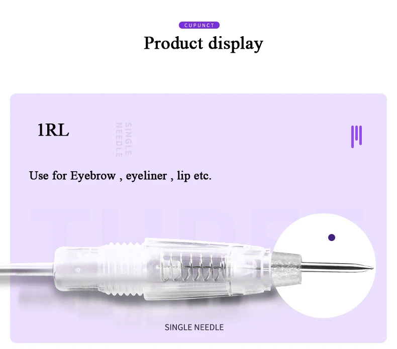 20 штук постоянный принадлежности для макияжа картридж игл для татуажа 1rl 3rl 5rl одноразовая бровь губ иглы для мануального татуажа бровей машина ручка