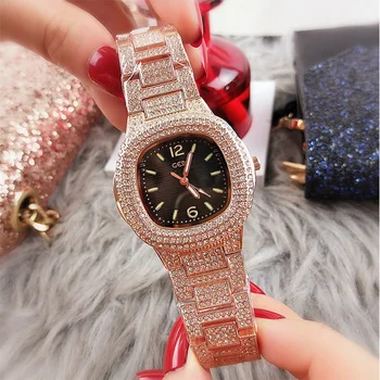 

2019 Fashion Hot Selling Watches Shining Diamond Elegant Graceful Women Quartz Watch Water Resistant Gift for Ladies