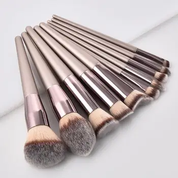 

10pcs Large Makeup Brushes Set Foundation Blush Eye Shadow Complete Make Up Brush Professional Makeup Cosmetics