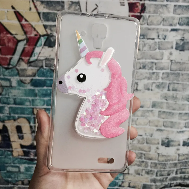 

Luxury TPU Girls Case Coque for Lenovo A536 Unicorn Cover Dynamic Quicksand Phone Cases Glitter Liquid Silicon Shell