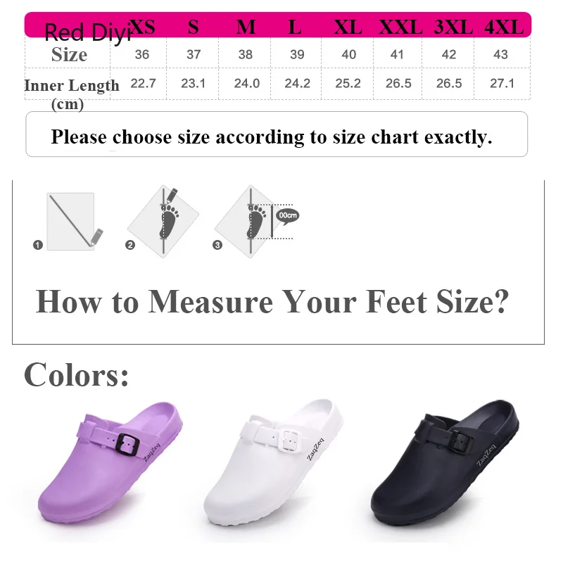 Women's Work Slippers Surgical Shoes Hospital Sandal Mules Medical Nursing Shoes Operating Room Slippers EVA Ultralite Clogs