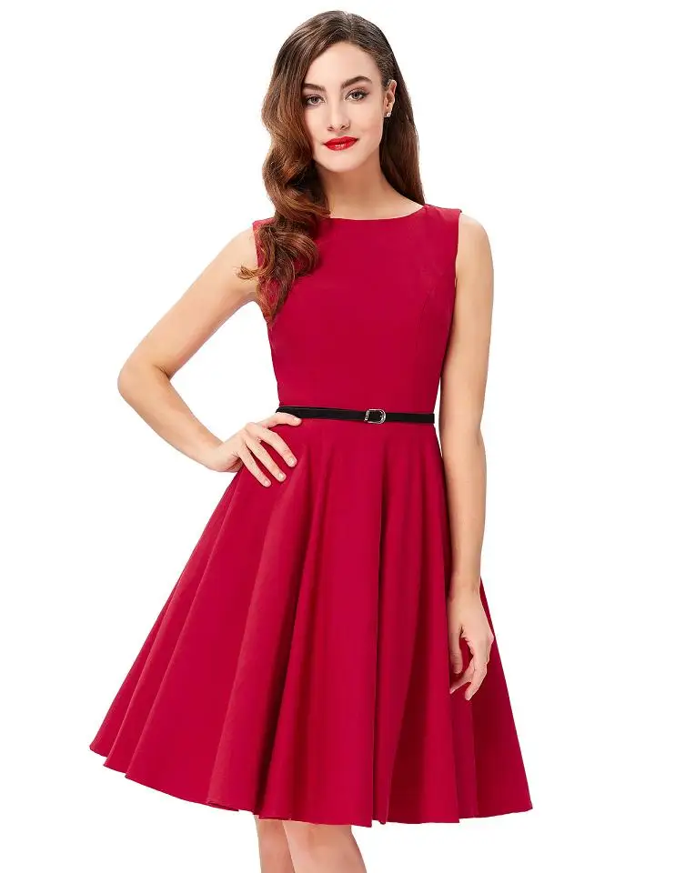 Женское летнее платье, женское цветочное Ретро винтажное платье, 50s 60 s, Повседневные Вечерние платья, рокабилли, платье размера плюс, Vestidos mujer - Цвет: plus size dresses 12