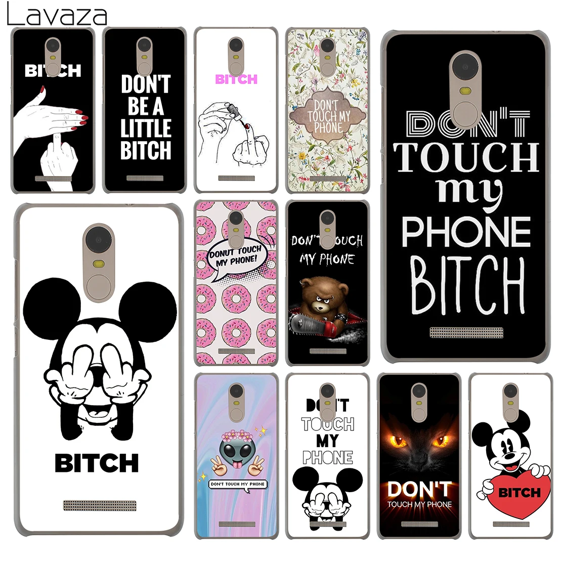 Lavaza Bitch Don't touch my phone ЖЕСТКИЙ чехол для телефона Xiaomi Redmi K20 Pro 8A 7A 5A 6A 4A Note 8 7 5 4 4X6 |