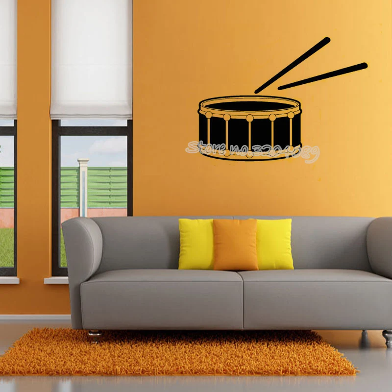 Drum Bass Impact Installation artist Wall Decal Musical Instrument Band