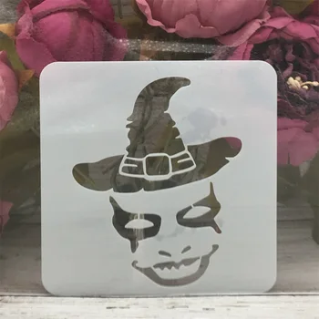 

13*13cm Hat Magic Man Halloween DIY Layering Stencils Painting Scrapbook Coloring Embossing Album Decorative Template