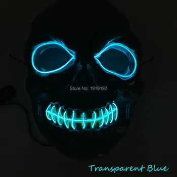 

Free shipping Sound Inverter with LED Mask 10 colors Choose EL Skull Masks Theme Supplies For Halloween and Christmas Party Mask